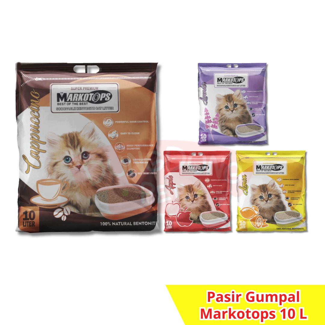 MARKOTOPS 10L Pasir Kucing gumpal wangi