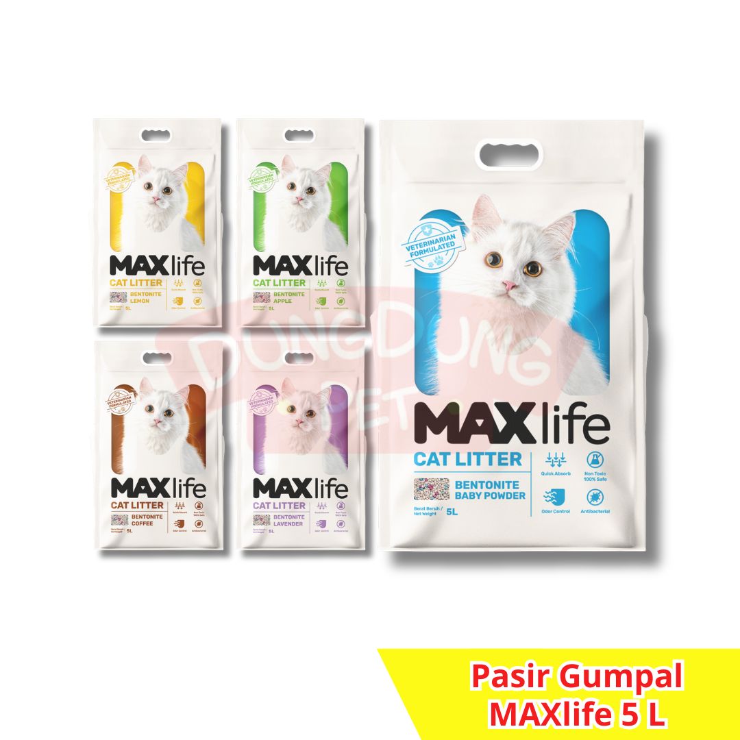 Maxlife 5L Pasir Kucing gumpal wangi