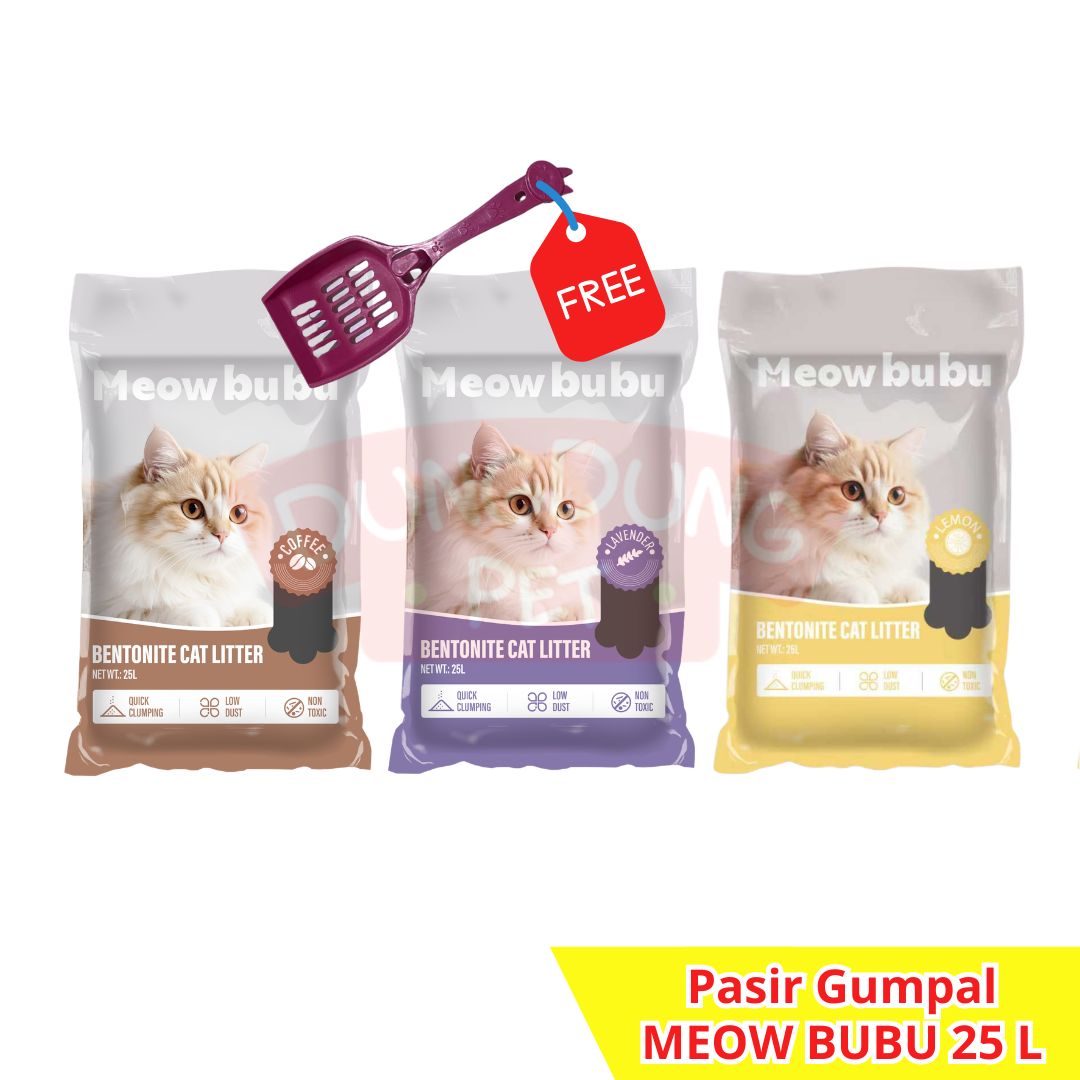 Meow Bubu 25L Pasir Kucing gumpal wangi
