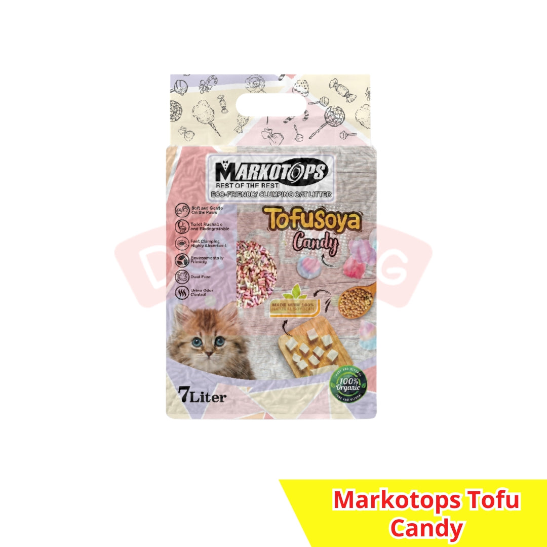 Markotops Tofu Cat Litter 7L - Pasir Kucing soya 7 L