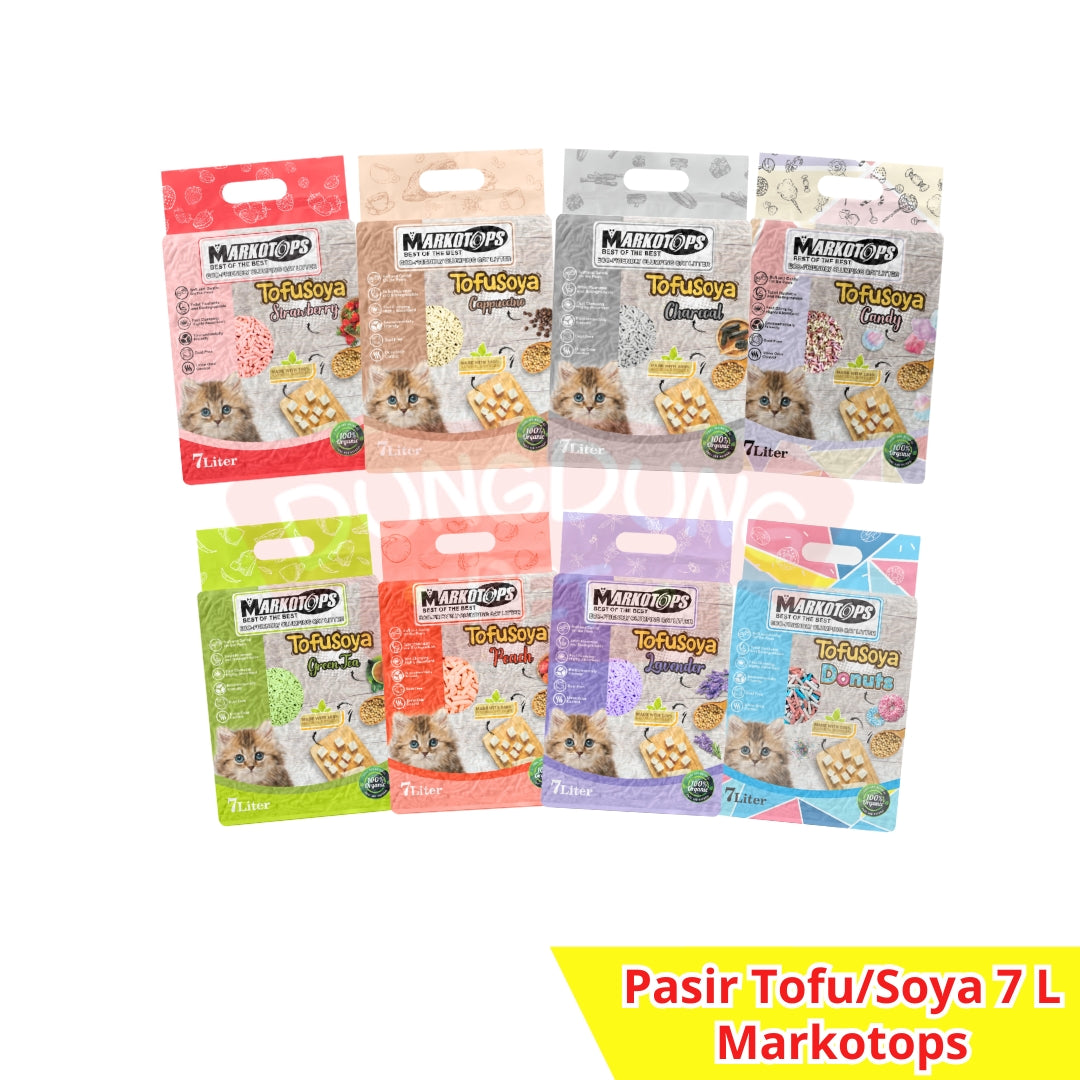 Markotops Tofu Cat Litter 7L - Pasir Kucing soya 7 L