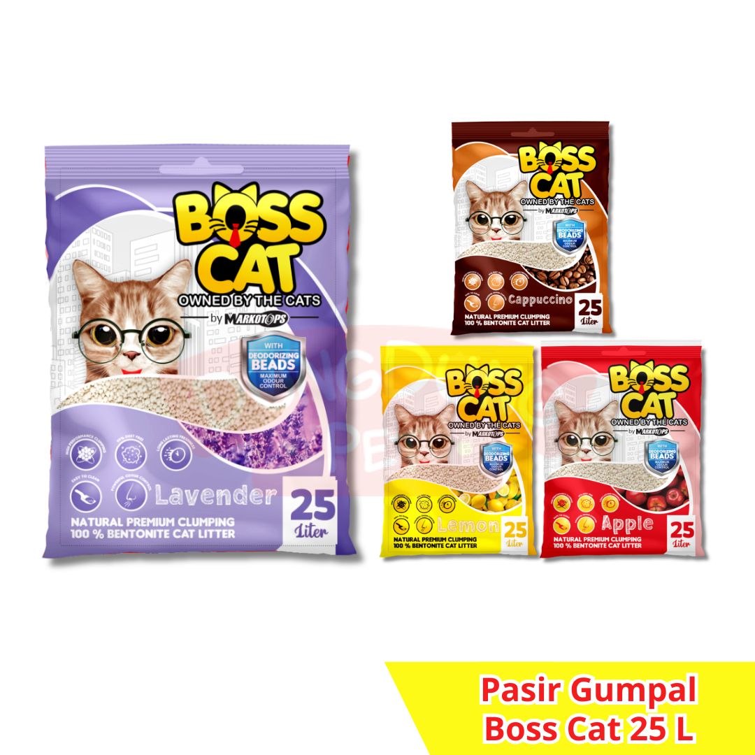 BOSS Cat 25L Pasir kucing gumpal