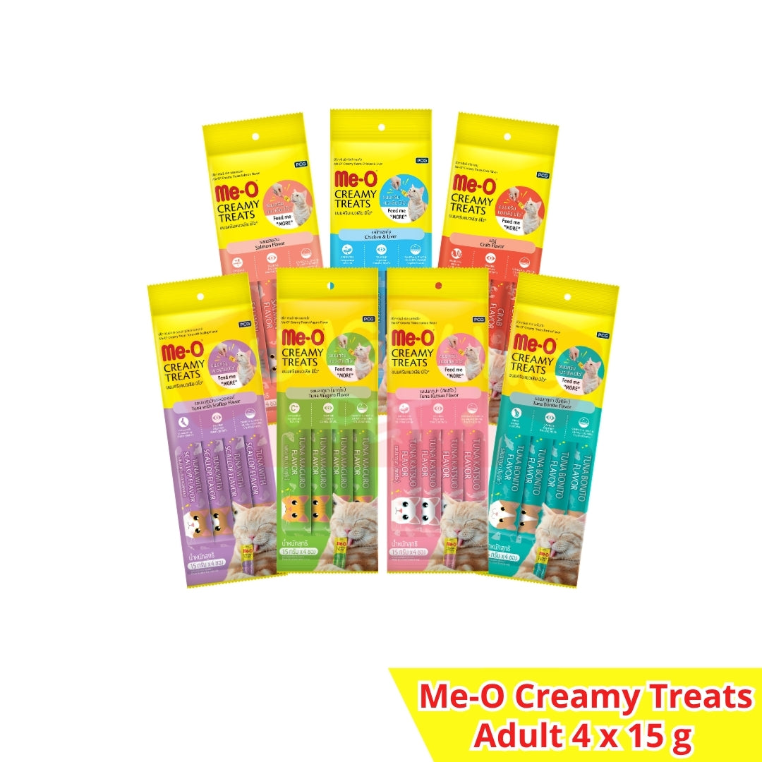 Meo Creamy Treats Adult 15g x 4 pcs- Snack Kucing