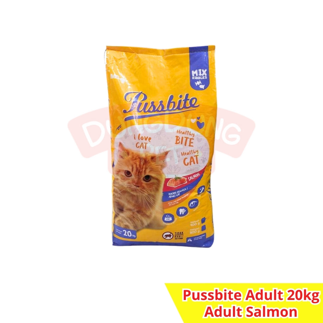 PUSSBITE 20kg Cat Food - makanan kucing