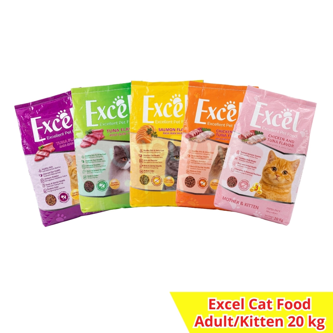 EXCEL cat food 20kg - makanan kucing