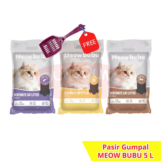 Meow Bubu 5L Pasir Kucing gumpal wangi