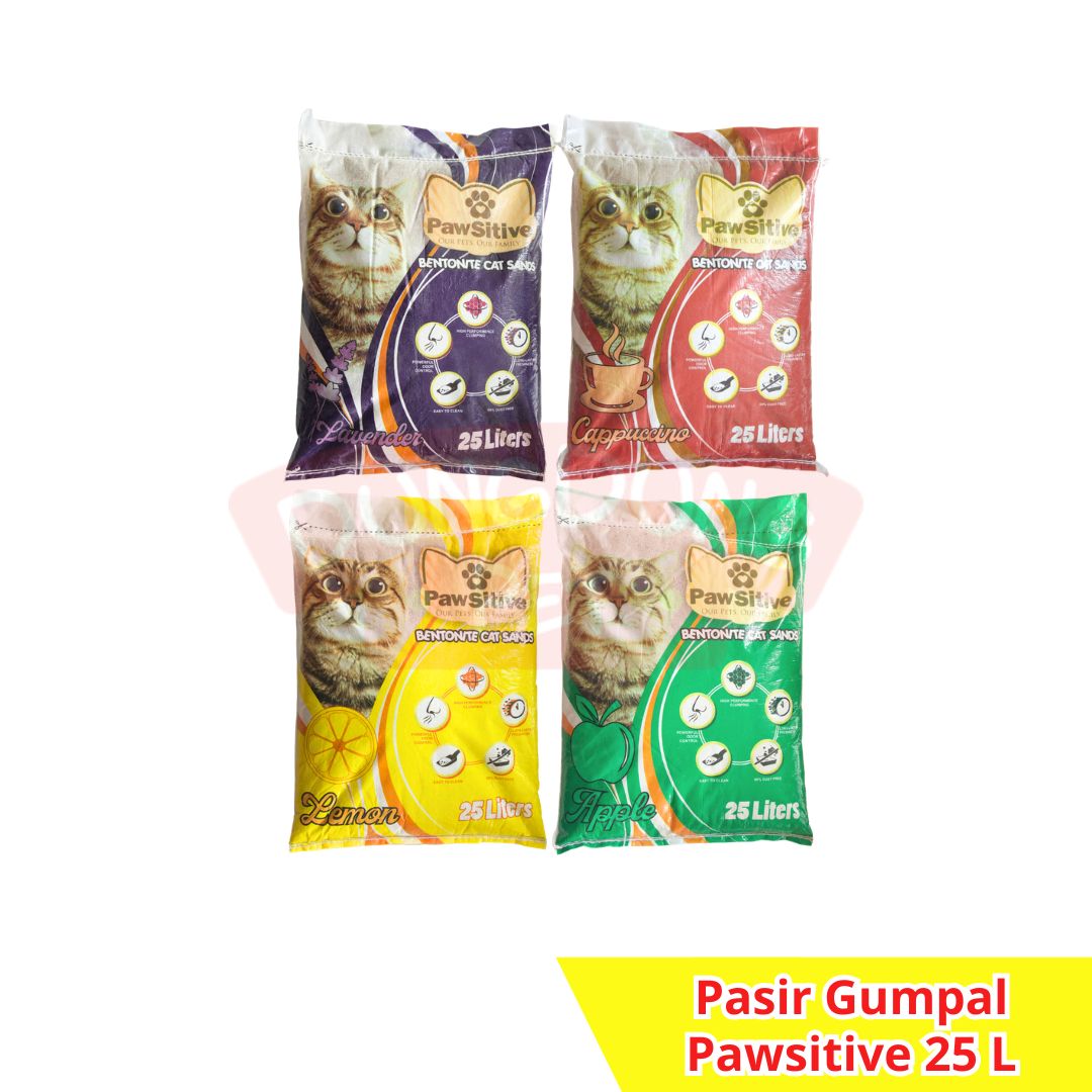 Pawsitive 25L Pasir Kucing gumpal wangi