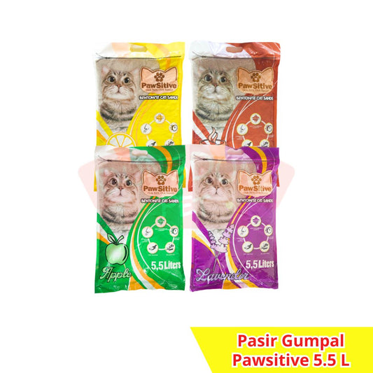 Pawsitive 5,5 LPasir Kucing gumpal wangi