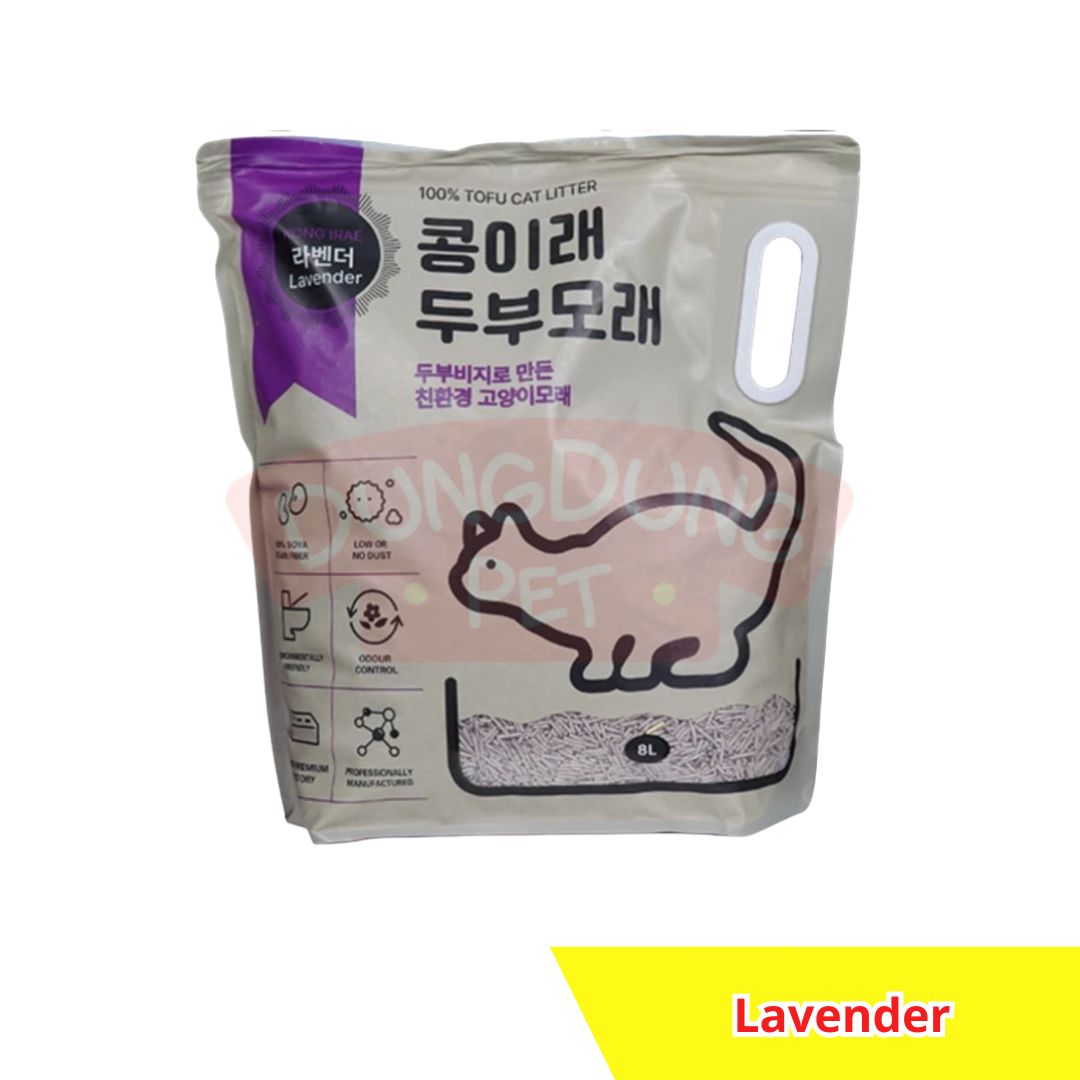 Kong Irae Tofu 8L Pasir Kucing gumpal wangi