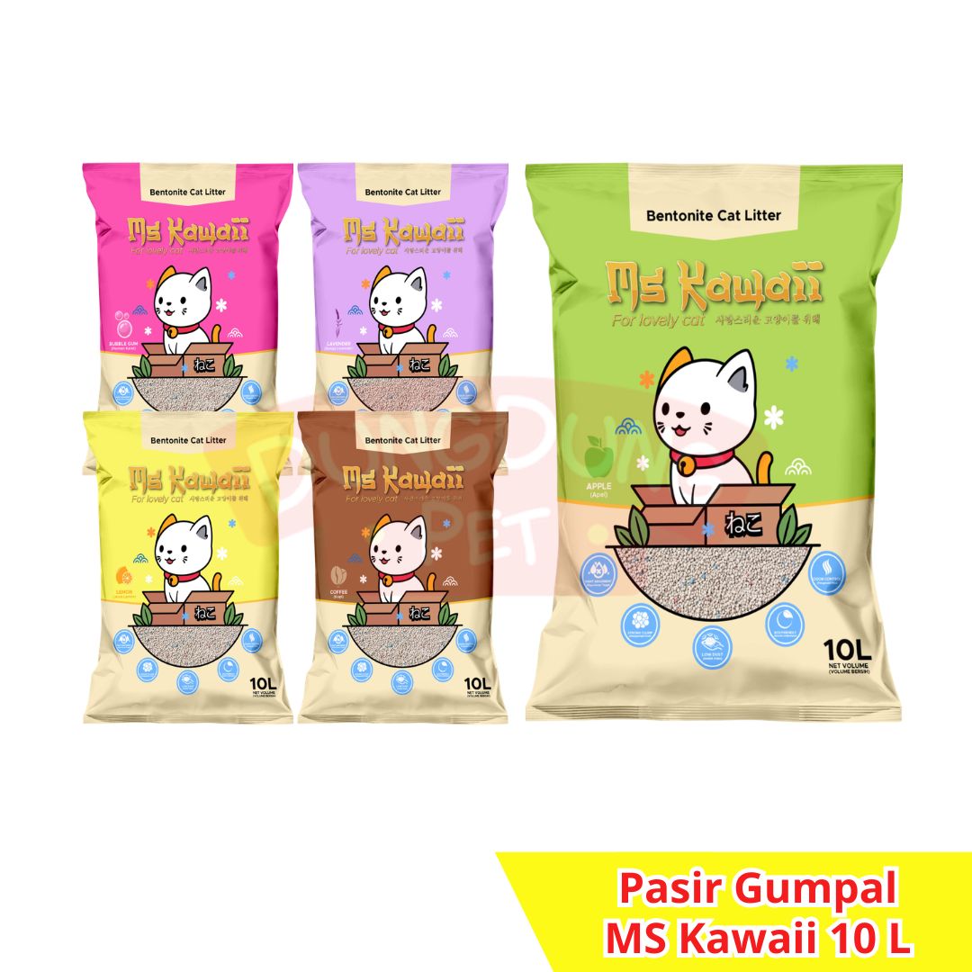 MS Kawai 10L Pasir Kucing gumpal wangi