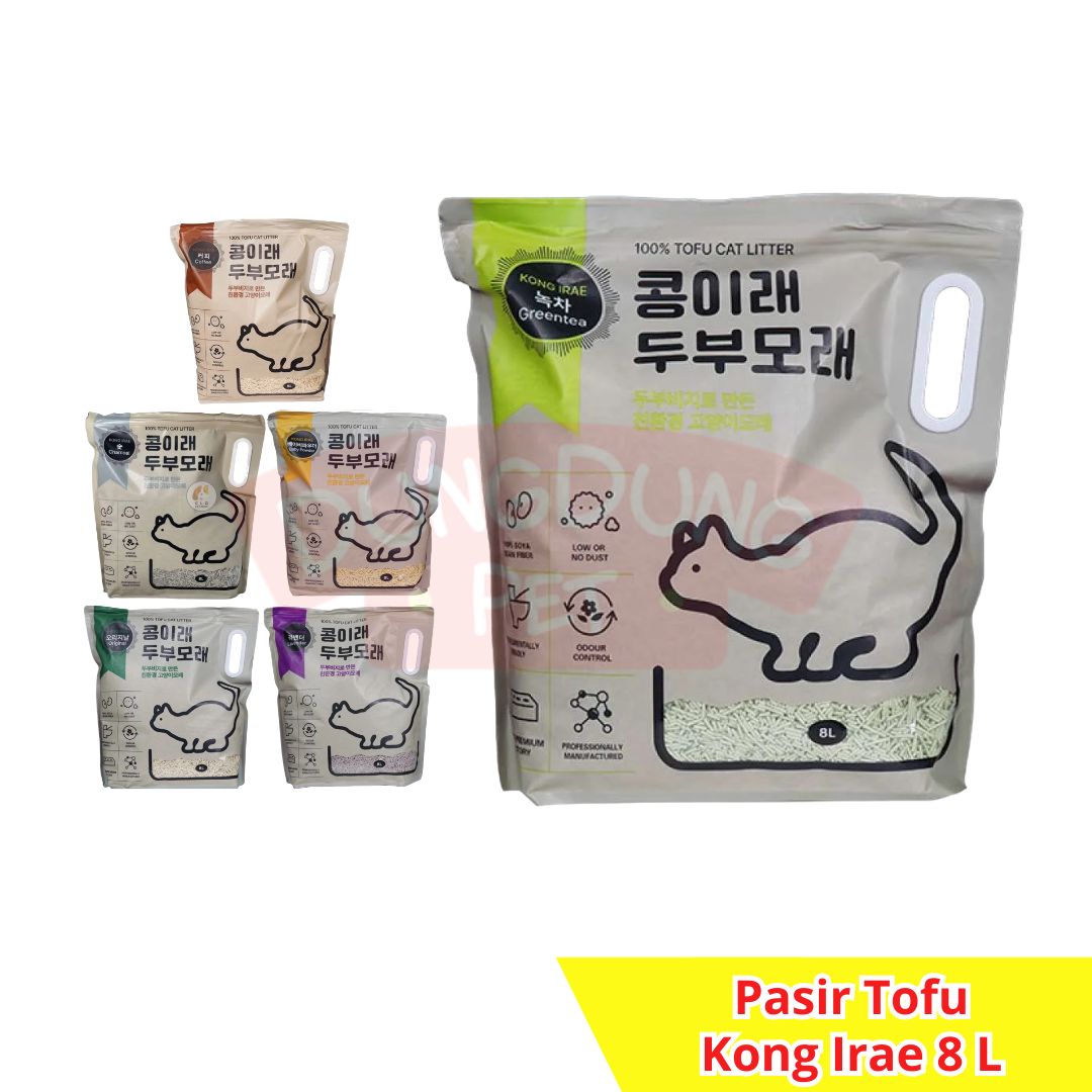 Kong Irae Tofu 8L Pasir Kucing gumpal wangi