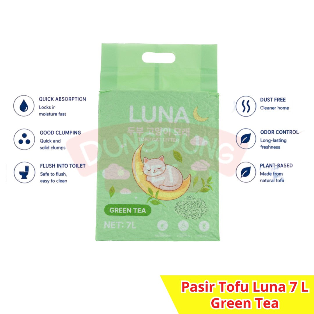 Luna Tofu Cat Litter 7L - Pasir gumpal wangi 7 L top markotops to the max