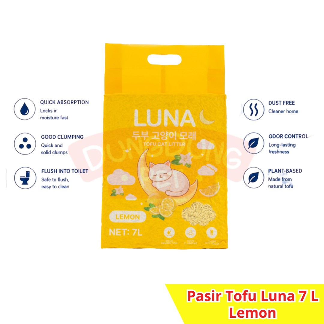 Luna Tofu Cat Litter 7L - Pasir gumpal wangi 7 L top markotops to the max