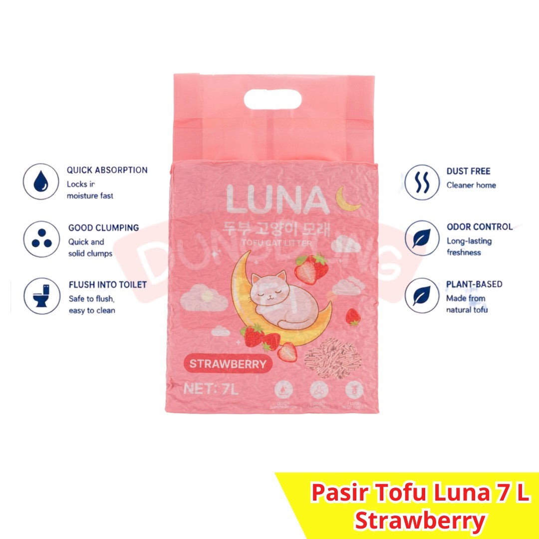 Luna Tofu Cat Litter 7L - Pasir gumpal wangi 7 L top markotops to the max